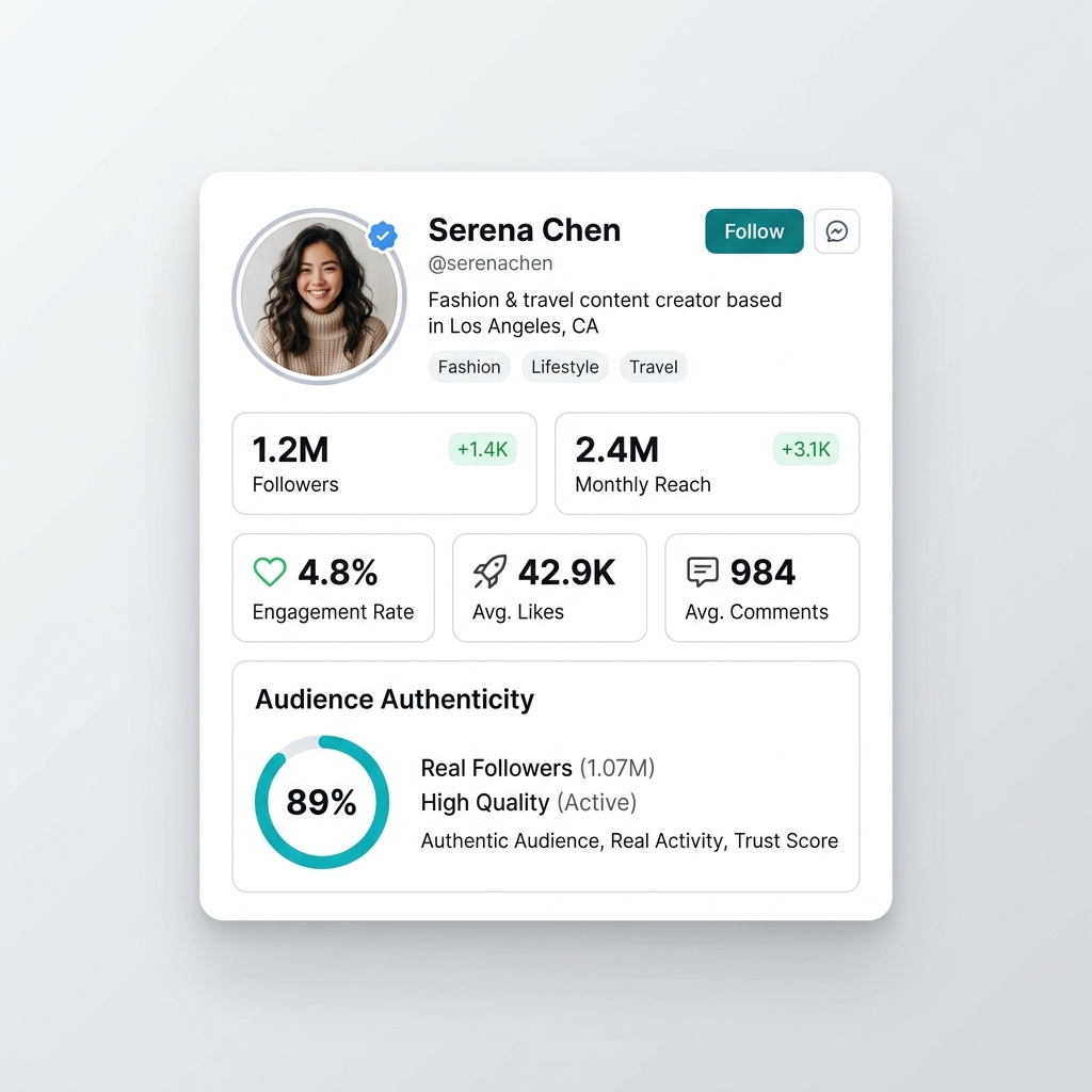 Instagram Influencer Profile